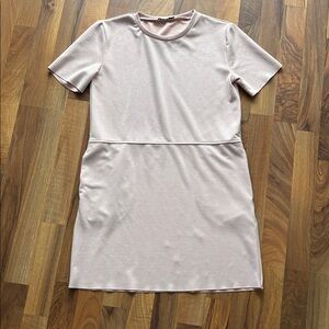 Zara Woman’s Size S Soft Blush Short Sleeve Shift Dress